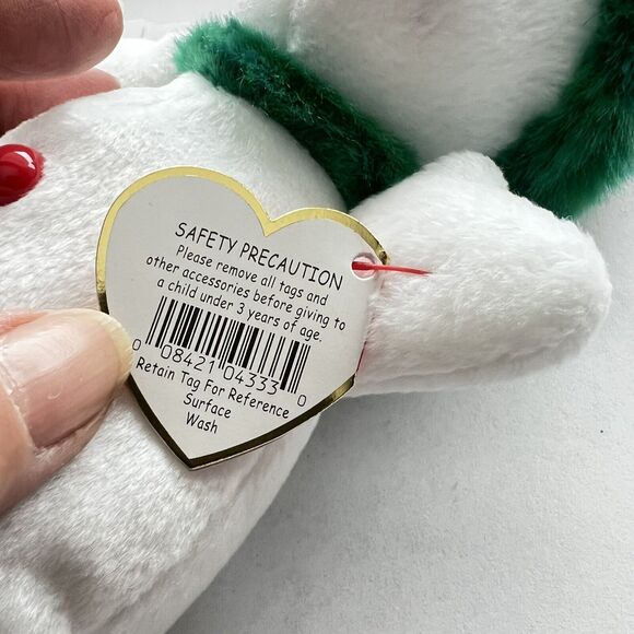 2000 Rare & Retired Ty Beanie Baby Snowgirl The Christmas Snowman 8" - Picture 8 of 12